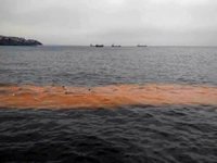 Tekirdağ'da deniz turuncu renge büründü