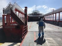 Erdek'te gemiler dezenfekte edildi