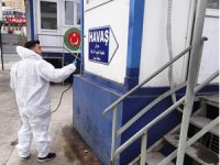Hopaport liman sahası koronavirüs nedeniyle dezenfekte edildi