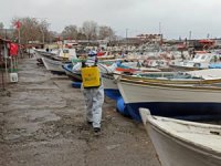 Tekirdağ balıkçı barınağında koronavirüs tedbirleri