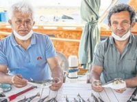 Balon balığı avcıları göreve hazır