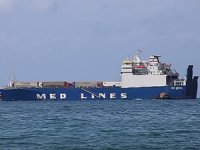 Türk şoförlerini getiren gemi İskenderun Körfezine ulaştı