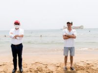 Mersin'de plajlar sosyal mesafeye göre düzenlendi