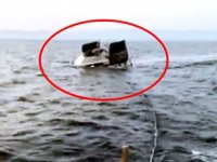Yunan Sahil Güvenlik ekiplerinin ateş açtığı Türk teknesi batarken görüntülendi