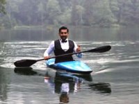 Milli kanocu Uğur Polat, düğün fotoğraflarını kanosu ile birlikte çektirdi