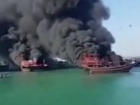 Kenarek Limanı’nda 3 balıkçı teknesi alev alev yandı