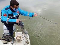 Kovada Gölü’nde 2 bin 600 metre uzatma ağına el konuldu