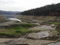 Elmalı Barajı’nda korkutan görüntü! Suların 4'te 3'ü çekildi!