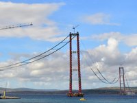 1915 Çanakkale Köprüsü'nde kedi yolunun 70'i tamamlandı