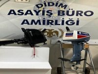 Didim’de tekne motoru hırsızları yakalandı