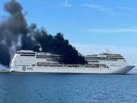 MSC Lirica isimli yolcu gemisinde yangın çıktı