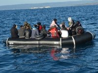 Ayvalık açıklarında 55 düzensiz göçmen kurtarıldı