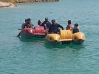 Samsatlı çocuklar, ilk kez deniz bisikletine bindi