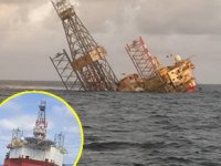 Malezya'da Naga 7 isimli açık deniz platformu battı
