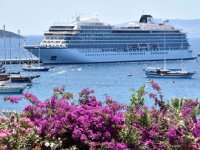Viking Sea isimli kruvaziyer gemisi, Bodrum'a geldi