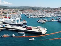 Çeşme Marina’daki deniz yangın tatbikatı başarıyla gerçekleştirildi
