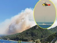 Sisam Adası’nda orman yangını çıktı