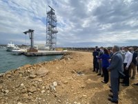 Enez Deniz Gümrük Kapısı rıhtımının inşası sürüyor