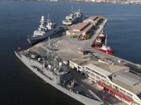 İtalyan ve İspanyol savaş gemileri, İzmir Limanı'nı ziyaret etti