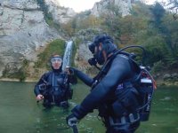 Ilıca Şelalesi'nin döküldüğü noktaya tüple dalış yapıldı