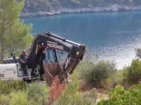 Akbük Koyu’nda yıkımlar yeniden başladı