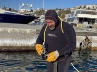 Dalgıç Yücel Akpınar, 27 yıldır denizden salyangoz çıkarıyor