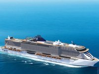 MSC Seascape yolcu gemisi, ilk kez su ile buluştu