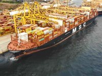 Dev konteyner gemisi MSC Samar, Asyaport’a yanaştı