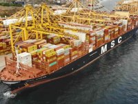 Dev konteyner gemisi MSC Samar, Asyaport’tan ayrıldı