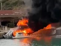 Balıkesir’de jandarmaya tahsis edilen botta yangın çıktı