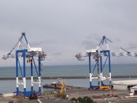 Trabzon'da kurulumu tamamlanan vinçler, Rusya'ya gönderilecek