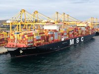 Dünyanın en büyük konteyner gemisi MSC GÜLSÜN, Asyaport’a yanaştı