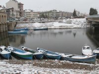 Beyşehir Gölü'nde kar yağışı hayatı olumsuz etkiliyor