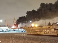 Yangında hasar gören Provorny korvetinin restorasyonu 5 yıl sürebilir