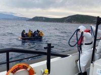 Çeşme açıklarında 40 düzensiz göçmen kurtarıldı