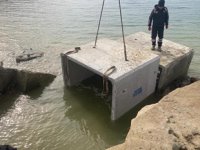 Erdek sahilinde biriken yosunlar bertaraf edilecek