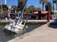 Bodrum’da fırtına nedeniyle tekne battı