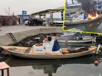 Ayvalıklı balıkçı, kendi teknesini benzin döküp yaktı