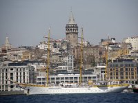 84 yaşındaki Nava Scoala Mircea askeri eğitim gemisi, İstanbul’a geldi