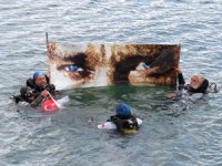 İstanbul'da denizde Atatürk portresiyle Türk bayrağı açtılar