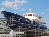 Türkiye'nin en büyük su altı arkeolojisi araştırma gemisi UPL, suya inmek için gün sayıyor