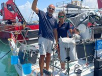 Yelkenciler Tolga Pamir ve Sevda Ersezer, Artvin'den Hatay'a geldi