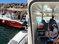 Saros'ta sürüklenen teknedeki 8 kişi, radarla belirlenip kurtarıldı