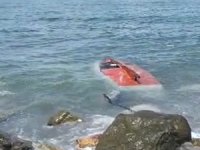 Kilimli sahilinde batık tekne bulundu