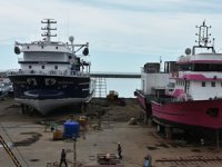 Balıkçı tekneleri, Trabzon'daki tersanelerde yeni sezona hazırlanıyor