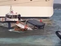 Beyoğlu'nda batan teknedekileri deniz polisi kurtardı