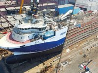 Kuzey Star Tersanesi dünyada bir ilki yaptı, platform destek gemisi canlı balık gemisine dönüştü