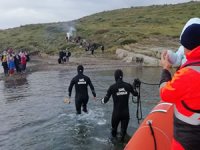 Adada mahsur kalan 28 düzensiz göçmen Sahil Güvenlik tarafından kurtarıldı