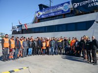 DTO Antalya ve Q Terminal Antalya’nın yardımları ‘Limitless’  gemisine yükleniyor