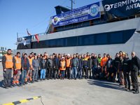 DTO Antalya ve Q Terminal Antalya’nın yardımları ‘Limitless’ gemisine yükleniyor